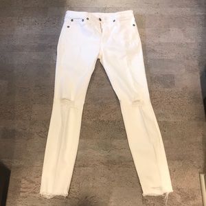 R13 white jeans